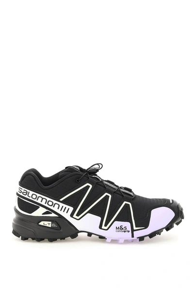 Shop Salomon Speedcross 3 Trail Running Shoes In Black,purple,green