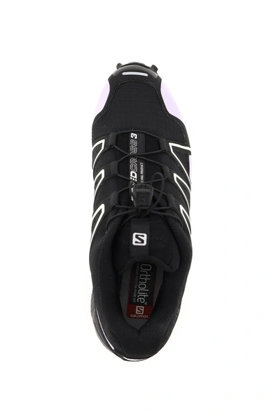 Shop Salomon Speedcross 3 Trail Running Shoes In Black,purple,green