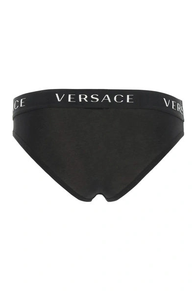 Shop Versace Cotton Underwear Briefs In Black