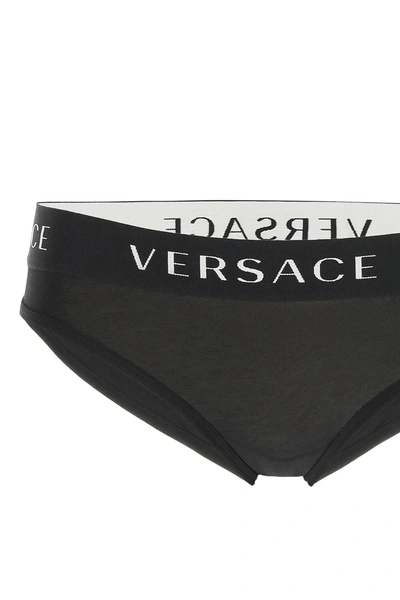 Shop Versace Cotton Underwear Briefs In Black