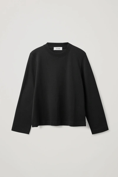 Shop Cos Regular-fit Heavyweight Long-sleeved T-shirt In Black