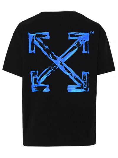 Shop Off-white Black Cotton Painted Arrows T-shirt