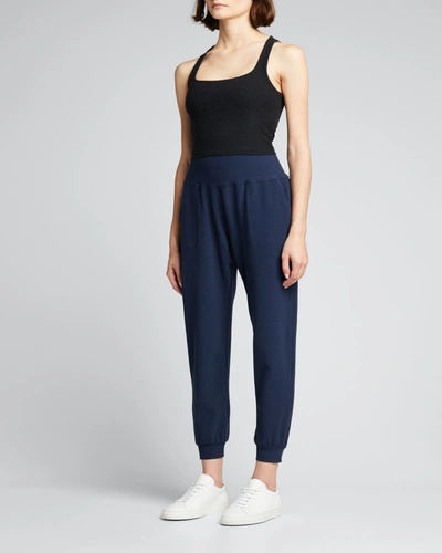 Shop Beyond Yoga Spacedye Midi Jogger In Nocturnal Navy