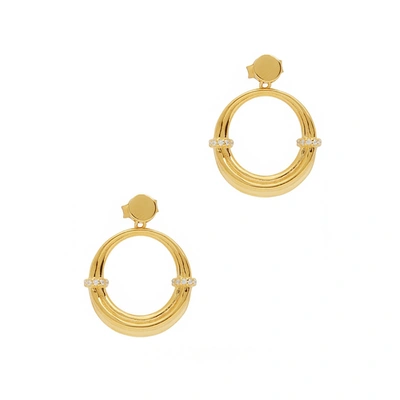 Shop V By Laura Vann Uma 18kt Gold-plated Drop Earrings