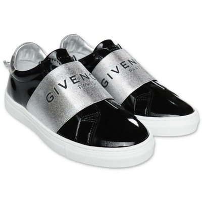 Shop Givenchy Sneakers Nere In Pelle Con Logo In Nero