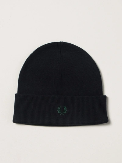 Shop Fred Perry Hat In Wool In Navy