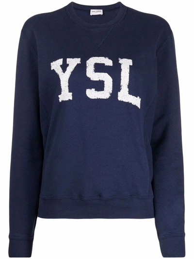 Shop Saint Laurent Sweaters Blue