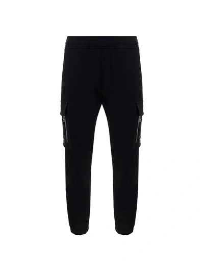 Shop Neil Barrett Hybrid Pocket Detail Cargo Sweatpants In Black
