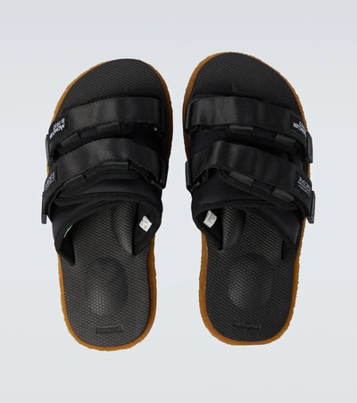 Moncler Genius 2 Moncler 1952 X Suicoke Moto Mountain Sandals Black In Black