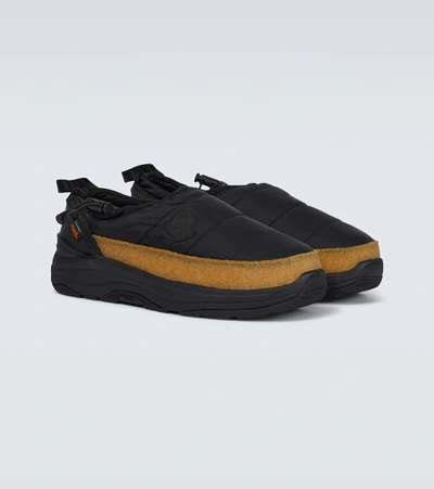 Shop Moncler Genius 4 Moncler Hyke Pepper Leather Loafers In Black