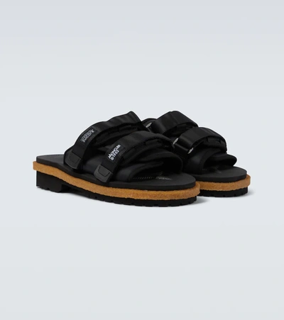 Moncler Genius 2 Moncler 1952 X Suicoke Moto Mountain Sandals Black In Black