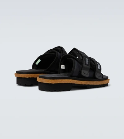 Shop Moncler Genius 4 Moncler Hyke Moto Mountain Sandals In Black