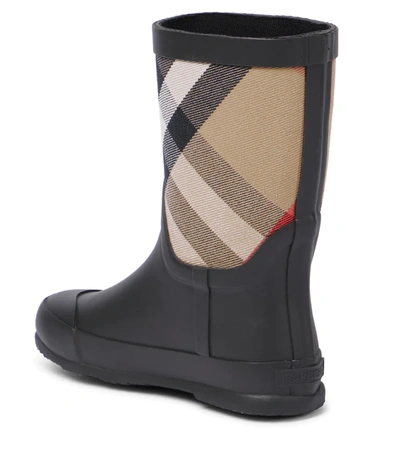 Shop Burberry Vintage Check Rubber Boots In Archive Beige