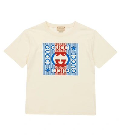 Gucci Kids Children s Cotton Logo T shirt In Sunkissed ModeSens