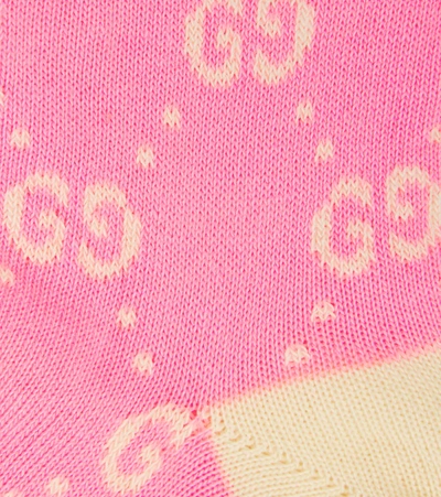 Shop Gucci Baby Logo Cotton-blend Socks In Pink