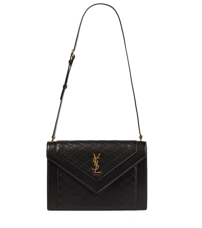 Shop Saint Laurent Gaby Small Leather Shoulder Bag In Nero