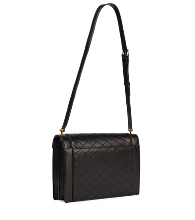 Shop Saint Laurent Gaby Small Leather Shoulder Bag In Nero