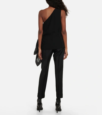 Shop Givenchy Draped One-shoulder Top In Black