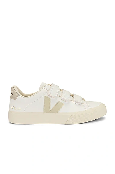 Shop Veja Recife Logo 3-lock Sneaker In Extra White & Natural