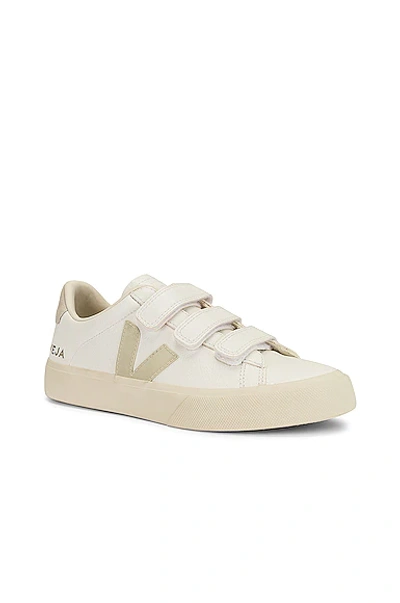 Shop Veja Recife Logo 3-lock Sneaker In Extra White & Natural