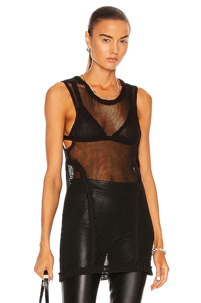 Shop Aisling Camps Mesh Tank Top In Black