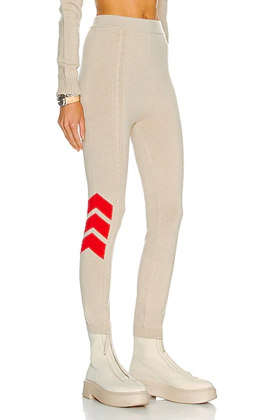Shop Perfect Moment Cable Underwear Legging In White Pepper