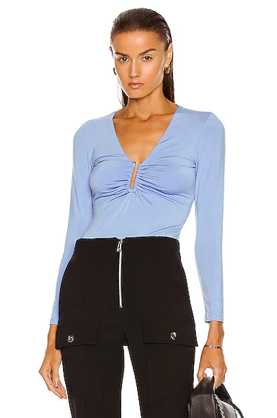 Shop Jonathan Simkhai Standard Madeline Top In Periwinkle