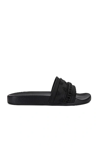 Shop Amiri Bandana Chain Molded Pool Slide In Black