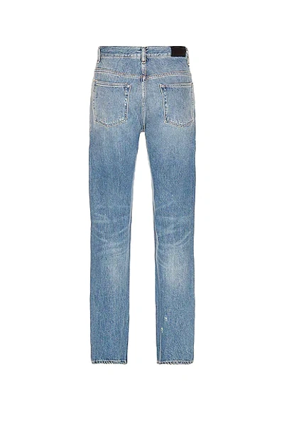 Shop Frame Distressed Straight Jean In Vintage Blue
