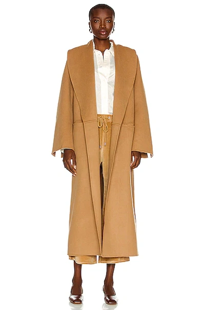 Shop Totême Robe Coat In Camel