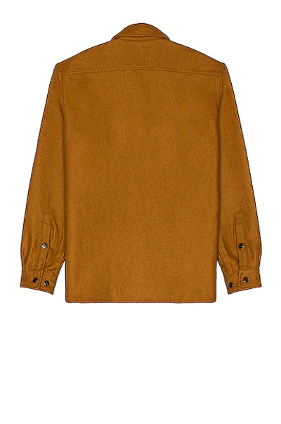 Shop Schott Cpo Wool Shirt In Coyote