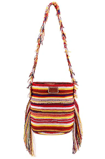 Shop Chloé Medium Jorge Bag In Multicolor Red