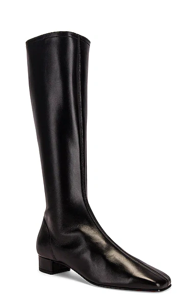 Shop By Far Edie Leather Boot In Black