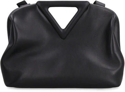 Shop Bottega Veneta Point Medium Top Handle Bag In Black