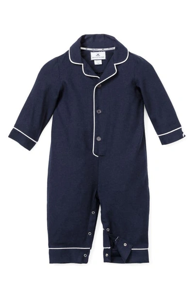 Shop Petite Plume One-piece Pajamas In Navy