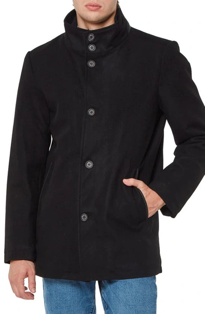 Shop Vince Camuto Short Wool Blend Car Coat In Black