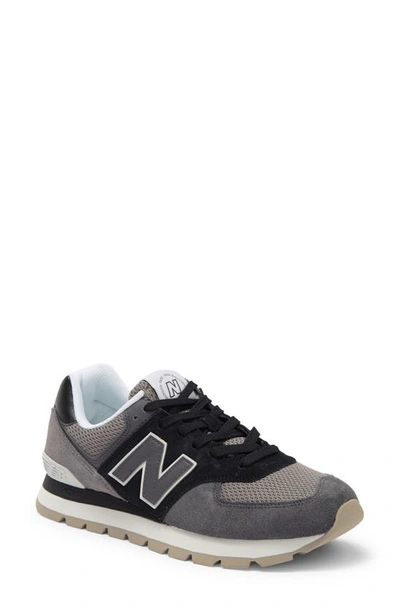 Shop New Balance 574 D Rugged Sneaker In Black/ Black