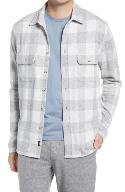 Shop Faherty Legend Buffalo Check Flannel Button-up Shirt In Cloud Buffalo