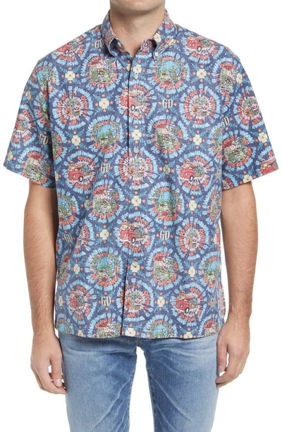 REYN SPOONER CLASSIC FIT GRATEFUL DEAD TIE DYE SHORT SLEEVE BUTTON-DOWN SHIRT M538312521