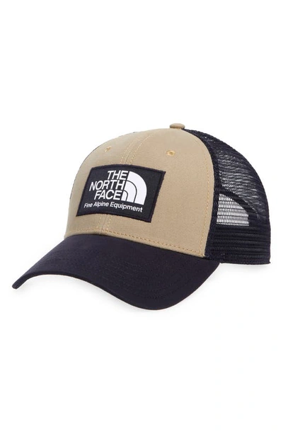 Shop The North Face Mudder Trucker Hat In Aviator Navy Kelp Tan