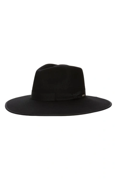 Shop Brixton Jo Felted Wool Rancher Hat In Black