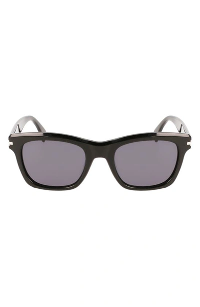 Shop Lanvin Jl 52mm Rectangular Sunglasses In Black
