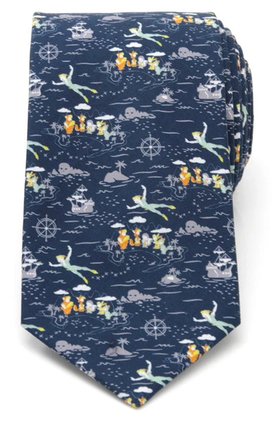 Shop Cufflinks, Inc Peter Pan Flying Blue Cotton Tie In Multi