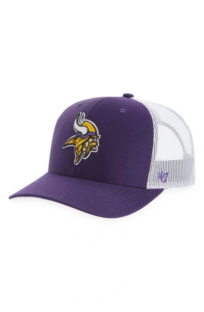 47 ' Purple/white Minnesota Vikings Trucker Snapback Hat