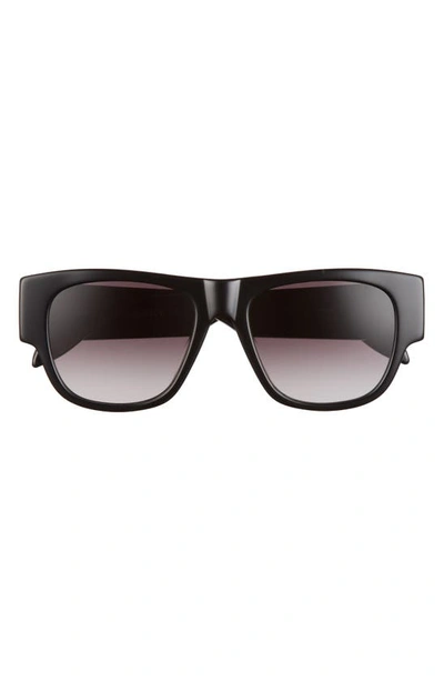 Shop Alexander Mcqueen 54mm Rectangular Sunglasses In Black