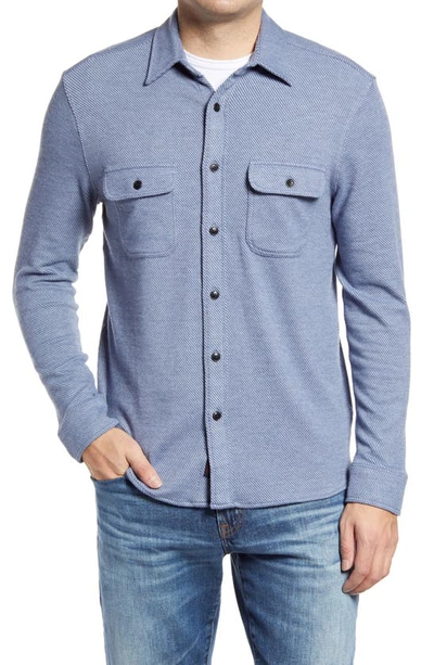 Shop Faherty Legend Button-up Shirt In Washed Blue Twill