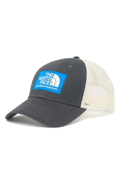 The North Face Mudder Trucker Hat In Asphalt Grey/ Hero Blue/ White |  ModeSens