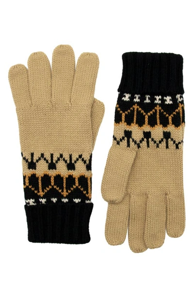 Shop Frye Fair Isle Gloves In Beige Multi