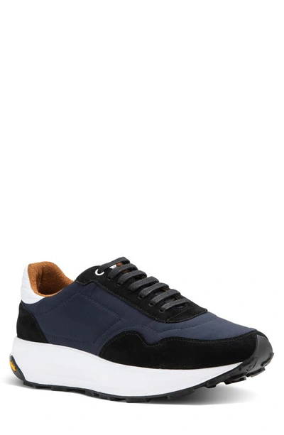 Shop Gordon Rush Lancaster Sneaker In Black Suede/ Navy