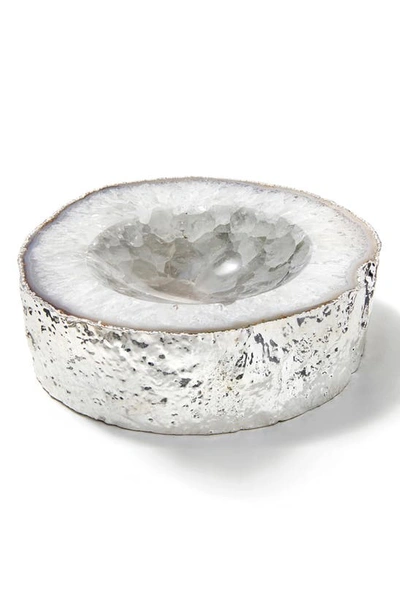 Shop Anna New York Pure Quartz Bowl In Natural Silver